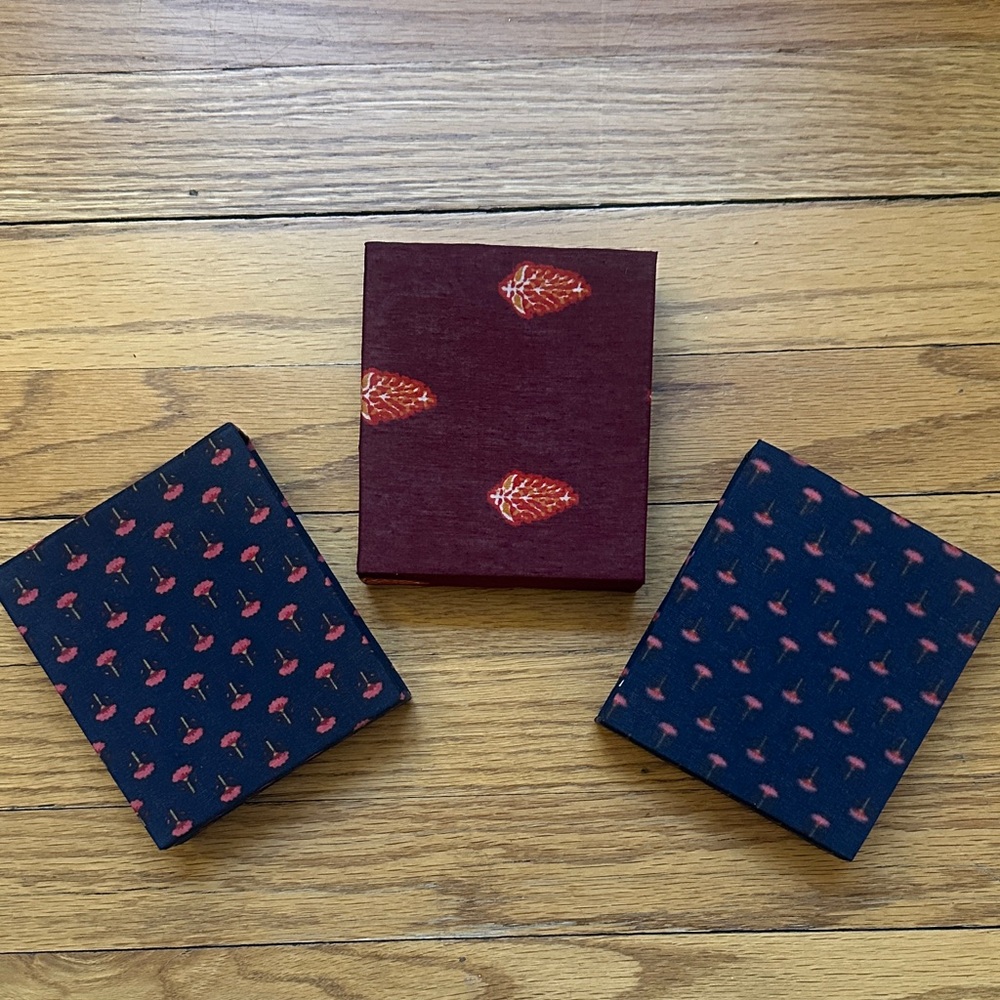 Set of Three Chan Luu Patterned Fabric Boxes